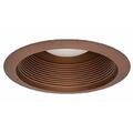 Nicor Lighting 6 in. Bronze Recessed Airtight Cone Baffle Trim 17550ABZ